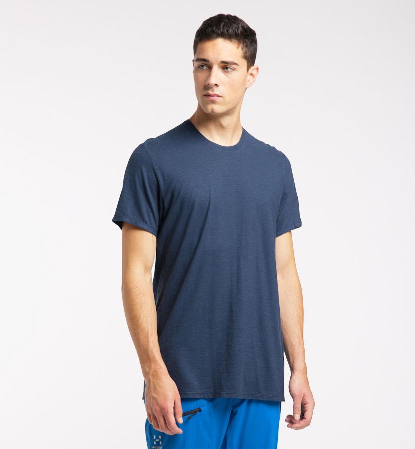 Haglöfs Mens Träd T-Shirt Dark Blue New Zealand 81967VLEX